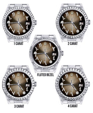 Diamond Mens Rolex Datejust Watch 16200 | 36Mm | Brown Arabic Diamond Dial | Oyster Band