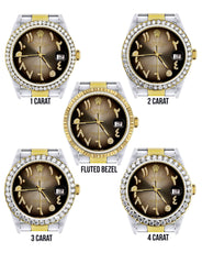 Gold & Steel Rolex Datejust Watch 16233 for Men | 36Mm | Brown Arabic Diamond Dial | Oyster Band