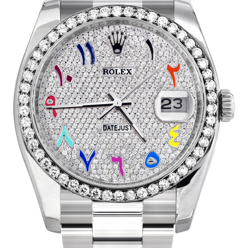 116200 | Rolex Datejust Watch | 36Mm | Color Arabic Dial | Oyster Band