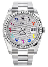 116200 | Rolex Datejust Watch | 36Mm | Color Arabic Dial | Oyster Band