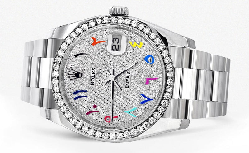 116200 | Rolex Datejust Watch | 36Mm | Color Arabic Dial | Oyster Band