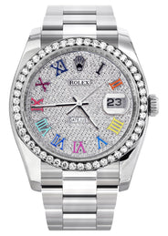 116200 | Rolex Datejust Watch | 36Mm | Color Roman Dial | Oyster Band