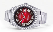 Rolex Datejust II Watch | 41 MM | Custom Red Black Roman Dial | Oyster Band