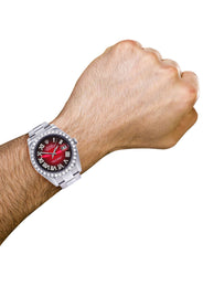 Rolex Datejust II Watch | 41 MM | Custom Red Black Roman Dial | Oyster Band