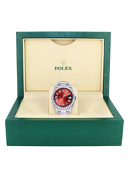Rolex Datejust II Watch | 41 MM | Custom Red Roman Dial | Oyster Band
