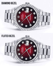 Rolex Datejust Watch | 16200  | 36MM | Red Dial | Oyster Band | Stainless Steel