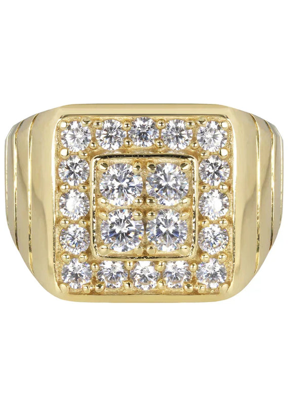 Mens Pinky Ring | 10K Solid Yellow Gold | Style #10