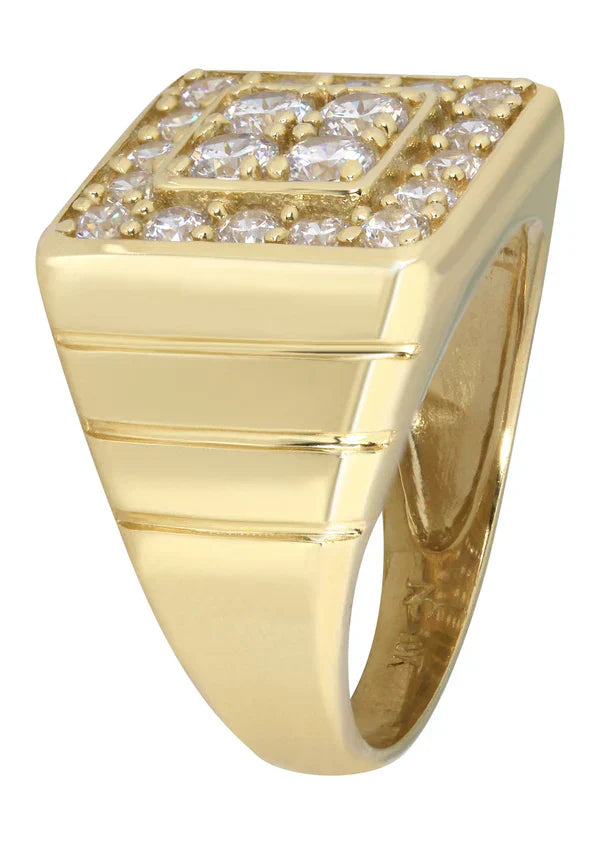 Mens Pinky Ring | 10K Solid Yellow Gold | Style #10