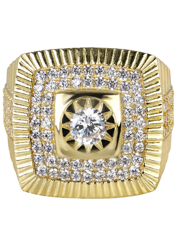 Mens Pinky Ring | 10K Solid Yellow Gold