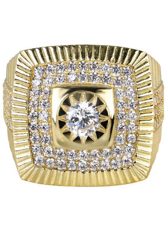 Mens Pinky Ring | 10K Solid Yellow Gold