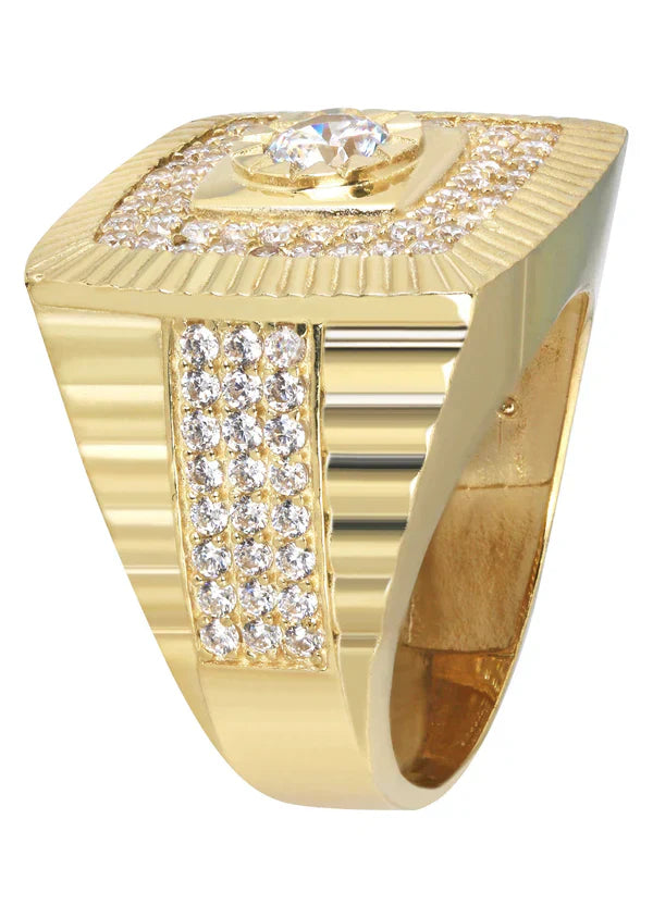 Mens Pinky Ring | 10K Solid Yellow Gold