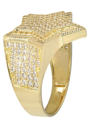 10K Star Gold Ring For Men - Mens Pinky Ring   | 6.5 Grams