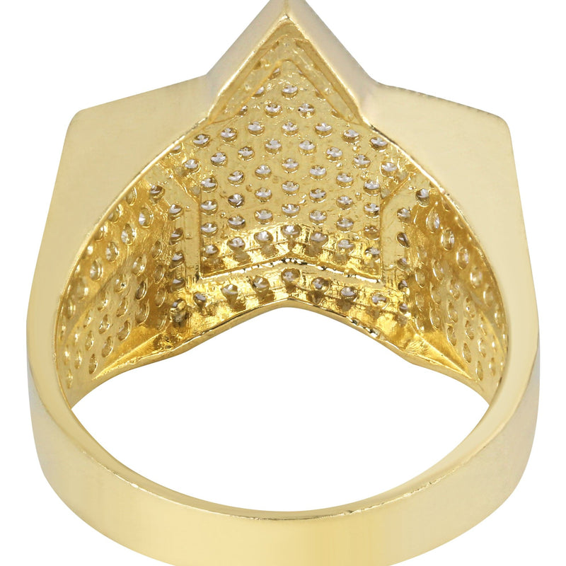10K Star Gold Ring For Men - Mens Pinky Ring   | 6.5 Grams