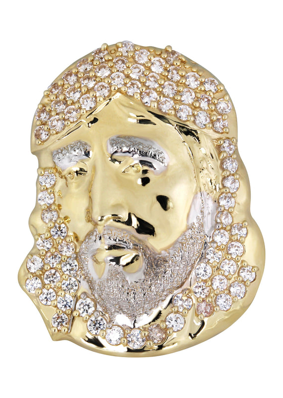 10K Jesus Gold Ring For Men  | 8.6 Grams