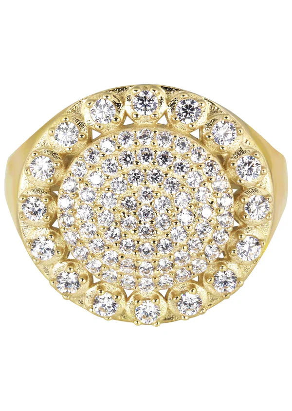 Mens Pinky Ring | 10K Solid Yellow Gold | Style #2