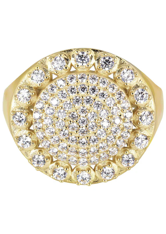 Mens Pinky Ring | 10K Solid Yellow Gold | Style #2