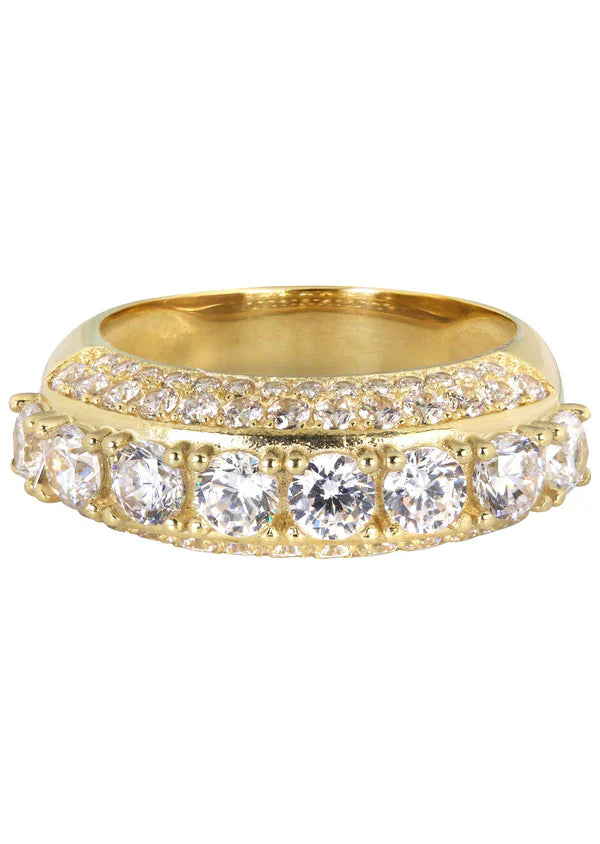 Mens Wedding Band Pinky Ring | 10K Solid Yellow Gold