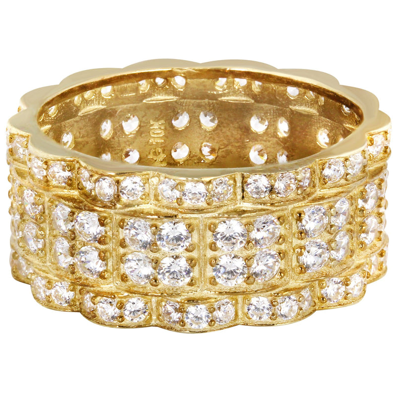 10K Eternity Gold Ring For Men - Mens Pinky Ring   | 6.5 Grams
