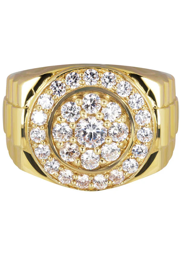 Mens Pinky Ring | 10K Solid Yellow Gold | Style #3