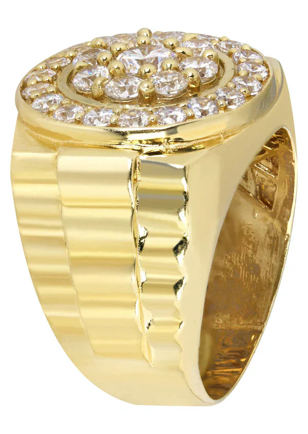 Mens Pinky Ring | 10K Solid Yellow Gold | Style #3