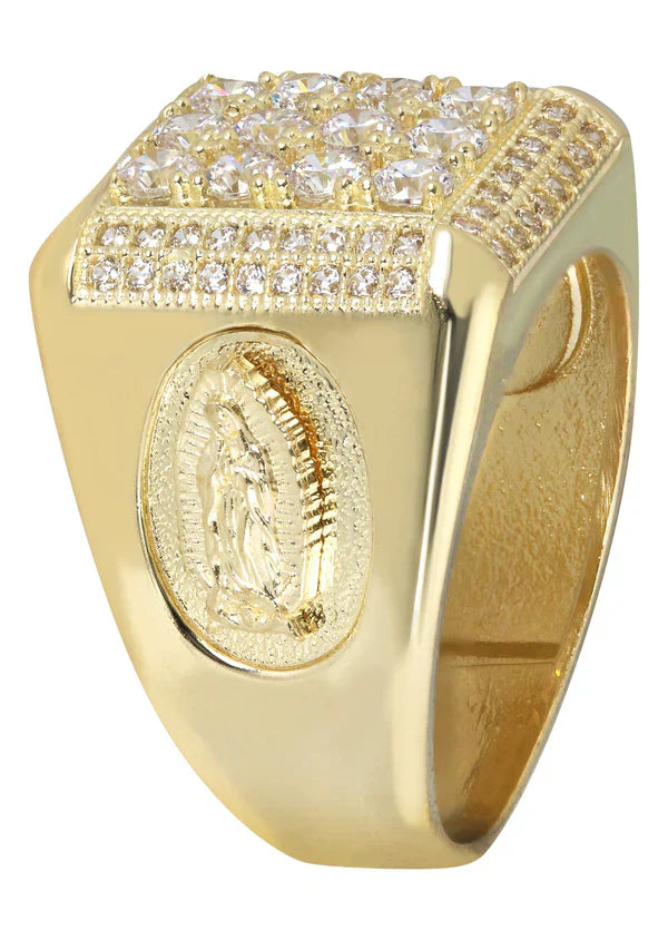 Mens Pinky Ring | 10K Solid Yellow Gold | Style #4