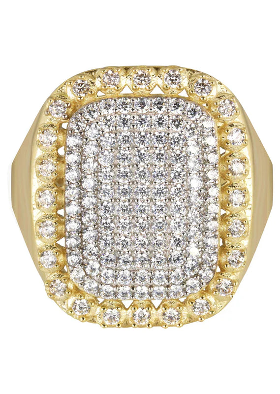 Mens Pinky Ring | 10K Solid Yellow Gold | Style #5