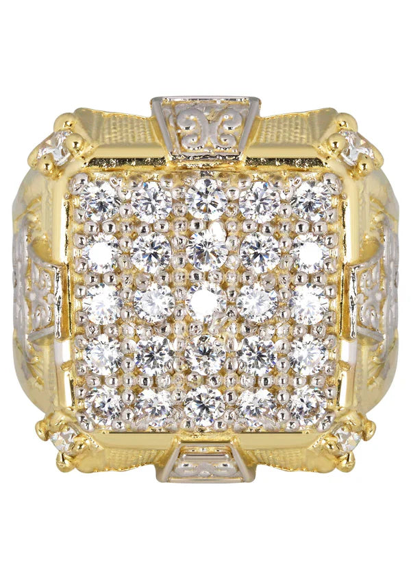 Mens Pinky Ring | 10K Solid Yellow Gold | Style #6