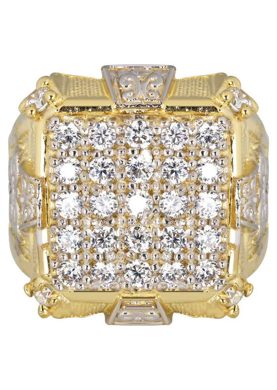 Mens Pinky Ring | 10K Solid Yellow Gold | Style #6