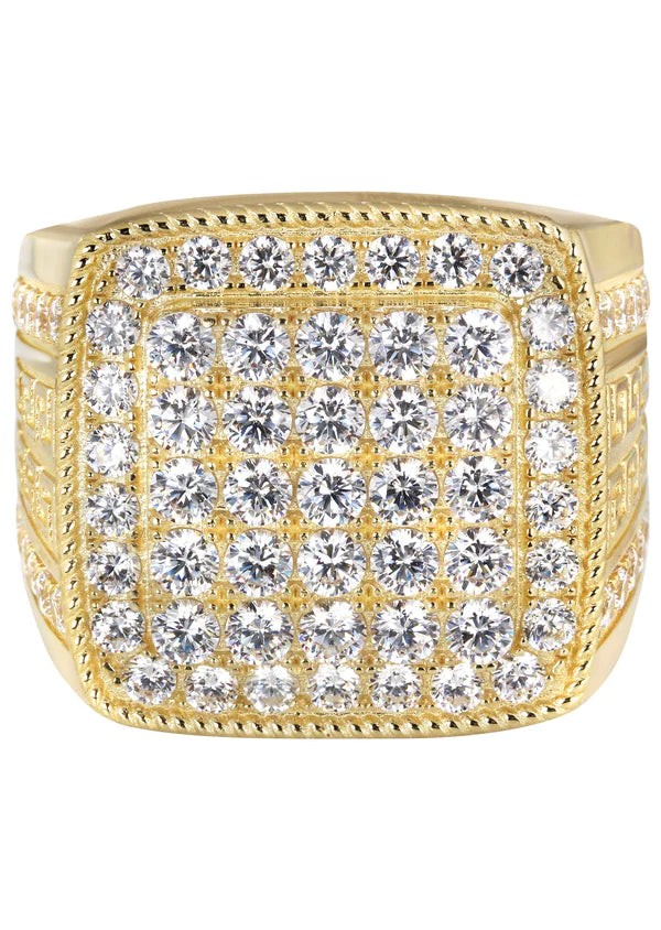 Mens Pinky Ring | 10K Solid Yellow Gold | Style #8