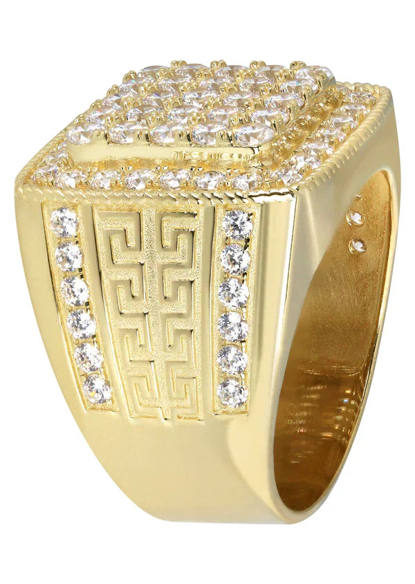 Mens Pinky Ring | 10K Solid Yellow Gold | Style #8