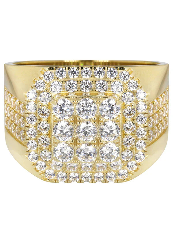 Mens Pinky Ring | 10K Solid Yellow Gold | Style #9