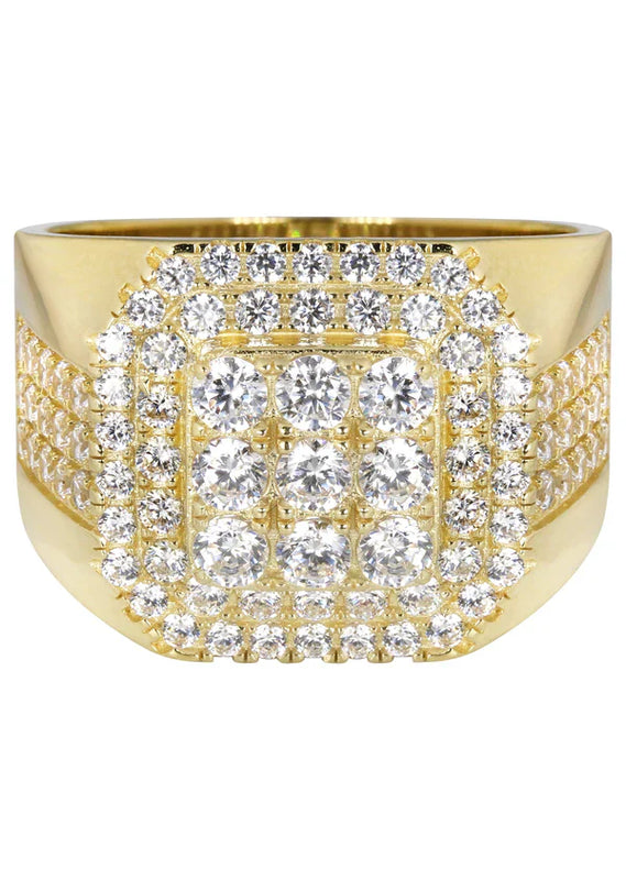 Mens Pinky Ring | 10K Solid Yellow Gold | Style #9