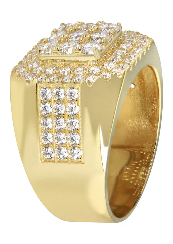 Mens Pinky Ring | 10K Solid Yellow Gold | Style #9