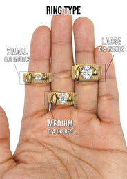 Men's Jewelry - Men's VVS Lab Diamond Oval Solitaire Engagement Ring |  Yellow Gold