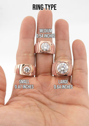 Men's Jewelry - Men's VVS Lab Diamond Round Brilliant Cut Solitaire Engagement Ring | Rose Gold