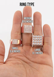 Men's Jewelry - Men's VVS Lab Diamond Square Diamond Ring | Rose Gold