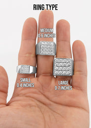 Men's Jewelry - Men's VVS Lab Diamond Square Diamond Ring | White Gold
