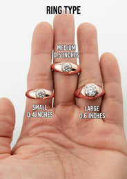 Men's Jewelry - Men's VVS Lab Diamond Round Brilliant Cut Solitaire Engagement Ring | Rose Gold