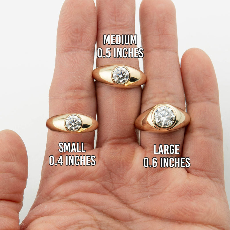 Men's Jewelry - Men's VVS Lab Diamond Round Brilliant Cut Solitaire Engagement Ring | Yellow Gold