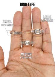 Men's Jewelry - Men's VVS Lab Diamond Emerald Cut Engagement Ring | Rose Gold