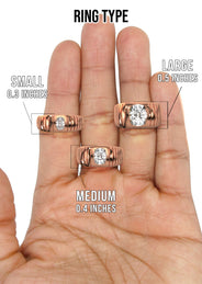 Men's Jewelry - Men's VVS Lab Diamond Oval Solitaire Engagement Ring |  Rose Gold