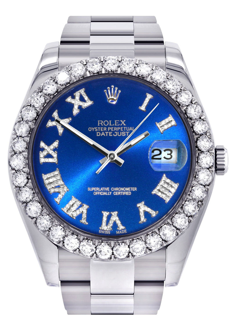 Rolex Datejust II Watch | 41 MM | Custom Blue Roman Dial | Oyster Band