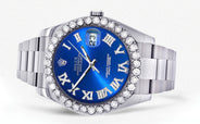 Rolex Datejust II Watch | 41 MM | Custom Blue Roman Dial | Oyster Band