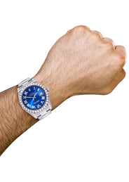 Rolex Datejust II Watch | 41 MM | Custom Blue Roman Dial | Oyster Band