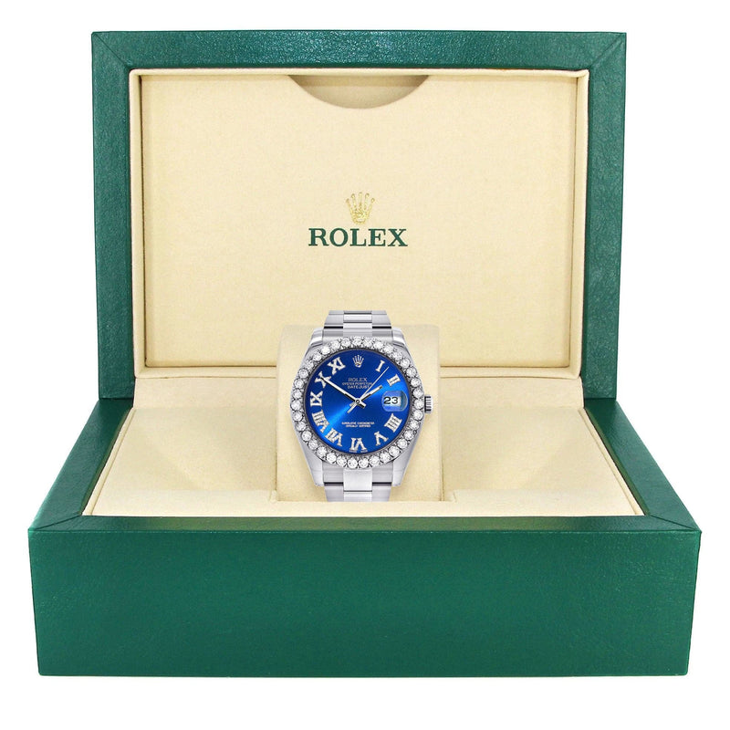 Rolex Datejust II Watch | 41 MM | Custom Blue Roman Dial | Oyster Band