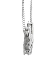 14K White Gold with Diamond Name Plate Necklace | Style #94