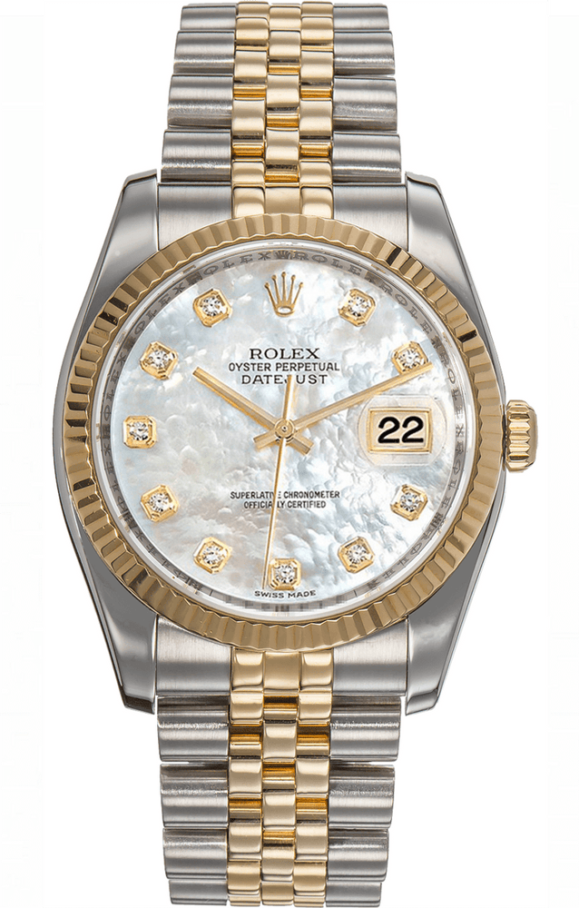 Rolex Datejust 116233 Watch for Men | 36MM | MOP Diamond | Champagne Dial - Steel
