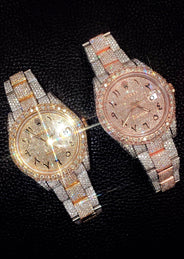 Diamond Iced Out Rolex Datejust 41 | 25 Carats Of Diamonds | Custom Full Diamond Arabic Dial | Oyster Band