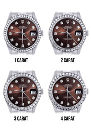 116200 | Hidden Clasp | Diamond Rolex Datejust Watch | 36MM | Chocolate Diamond Dial | Jubilee Band