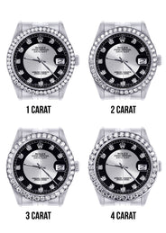 116200 | Hidden Clasp | Diamond Rolex Datejust Watch | 36MM | Tuxedo Diamond Dial | Jubilee Band